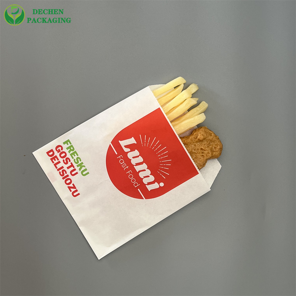 Sac en papier kraft sandwich sac de poulet sac de produits de boulangerie emballage alimentaire